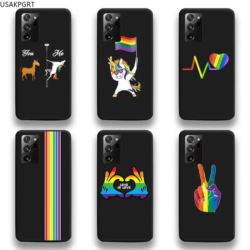 Чехол для телефона геев лесбиянок ЛГБТ радуга гордость Samsung Galaxy Note20 ultra 7 8 9 10 Plus lite