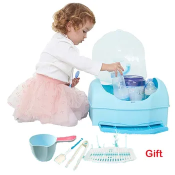 

Hot Baby Bottle Dry Rack Baby Tableware Articles Receiving Box Children Large Detachable Dust-proof Drainage Shelf Drying Frame