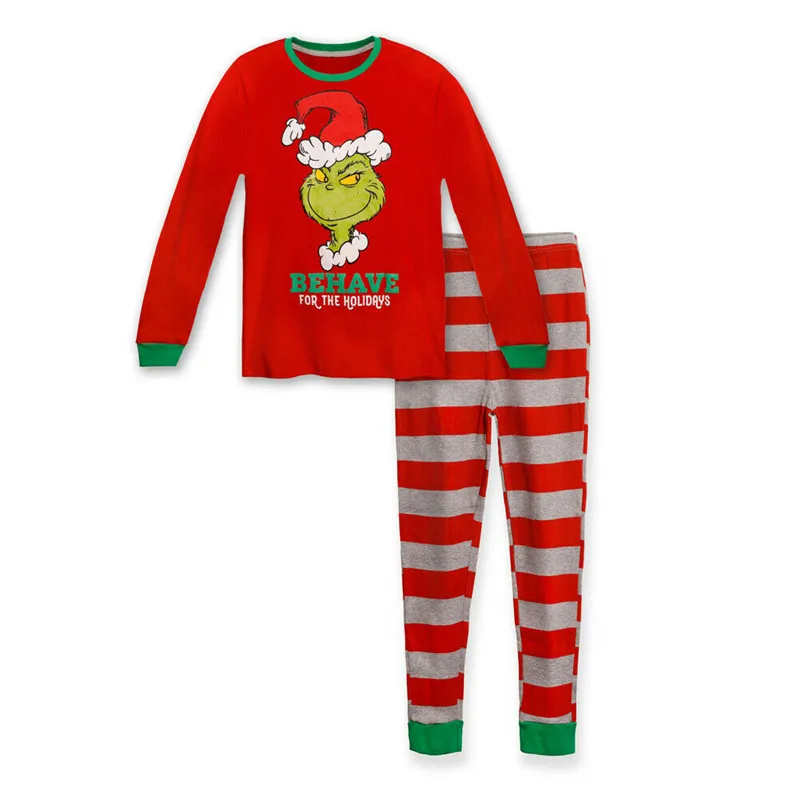 Одинаковые комплекты для семьи; комплект рождественской пижамы для маленьких детей; Красная рождественская одежда для сна с Санта-Клаусом; Рождественская семейная одежда для сна; костюм
