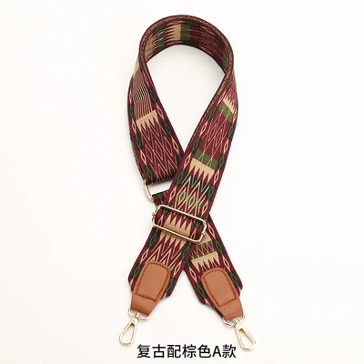 Brown A 5 см vintga винно-красная тканая сумка с вышивкой, пояс, DIY Наклонная Сумка на плечо, ремень с ручкой, аксессуары, 88~ 140 см, регулируемая - Цвет: Brown A