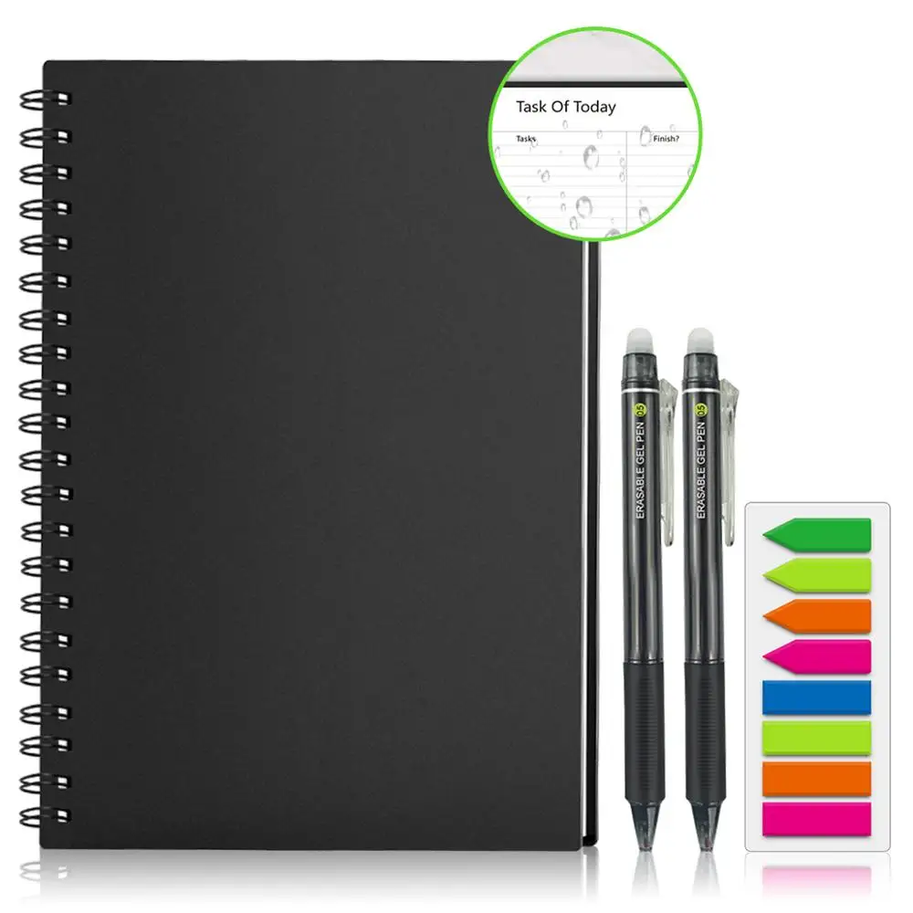 Newyes-Libreta inteligente reutilizable, cuaderno borrable en espiral A4, Bloc de notas de papel, bolsillo, diario, oficina, dibujo escolar, regalo, nuevo