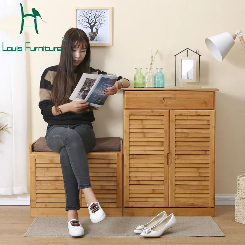 

Louis Fashion Shoe Cabinets Multi-layer bamboo collection in simple