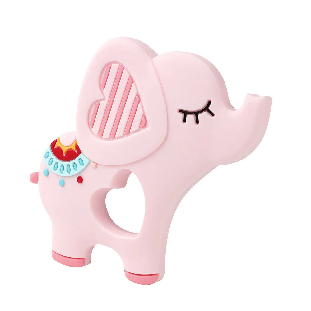Образование для детей Веселые Обучающие игрушки для детей Elephent детский силиконовый Прорезыватель Соска-пустышка Жевательная для прорезывания зубов игрушка W910
