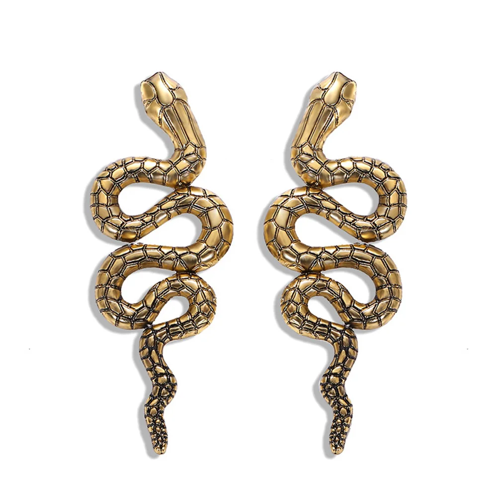 Женские серьги змеи в стиле бохо винтажные модные длинные оригинальные Серьги
