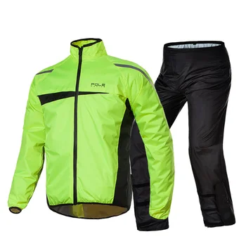 

POLE Raincoat Suit Adult Waterproof Motorcycle Cycling Rain Coat Reflective Outdoor Riding Hiking Split Poncho Rainwear Set 1206