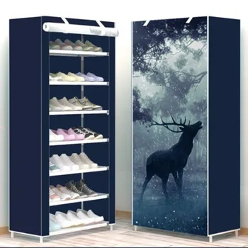 

Actionclub Non-woven Cloth Single Shoes Storage Cabinet DIY Dustproof Shoes Rack Space Saver Shoe Organizer Shelves