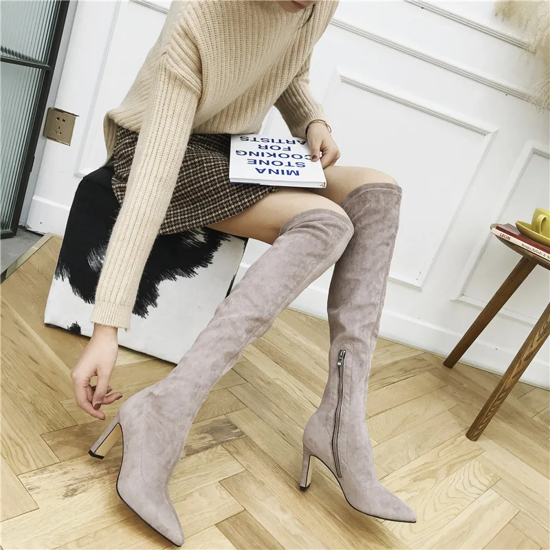 

Lady Boots Women's Rubber Shoes Rain Bootee Woman 2019 Lace Up Low Heels booties Round Toe Leather Booties Ladies Pointy High