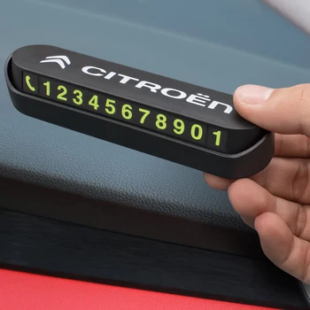 

1PCS Car Styling Temporary Parking Card Phone Number Card For Citroen C4 C5 C1 C3 C6 C-ELYSEE VTS Picasso Saxo Car Accessories
