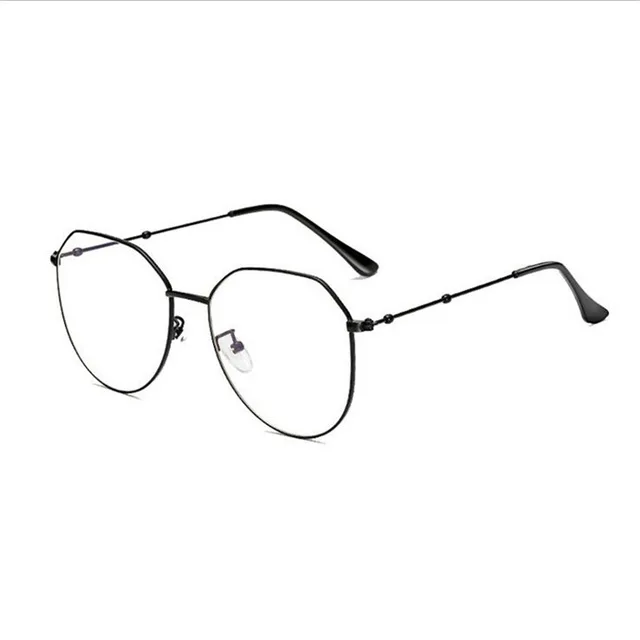 Retro Metal Glasses Irregular Frame, Unisex Optical Mirror Alloy Myopia Eyeglasses-1.0-1.5-2.0-2.5-3.0-3.5-4.0 - Цвет линз: black