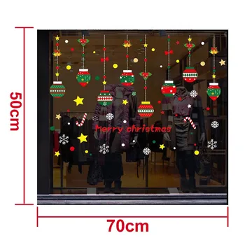 

Christmas stickers decoration shopping mall glass window stickers PVC electrosta Wallpaper stickers for creative home decor