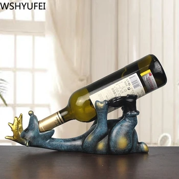 

30x11x14cm Resin Elk Wine Bottle Home Decoration Holder Figurines European Deer Ornament Animal Wine Rack Craft Decoration