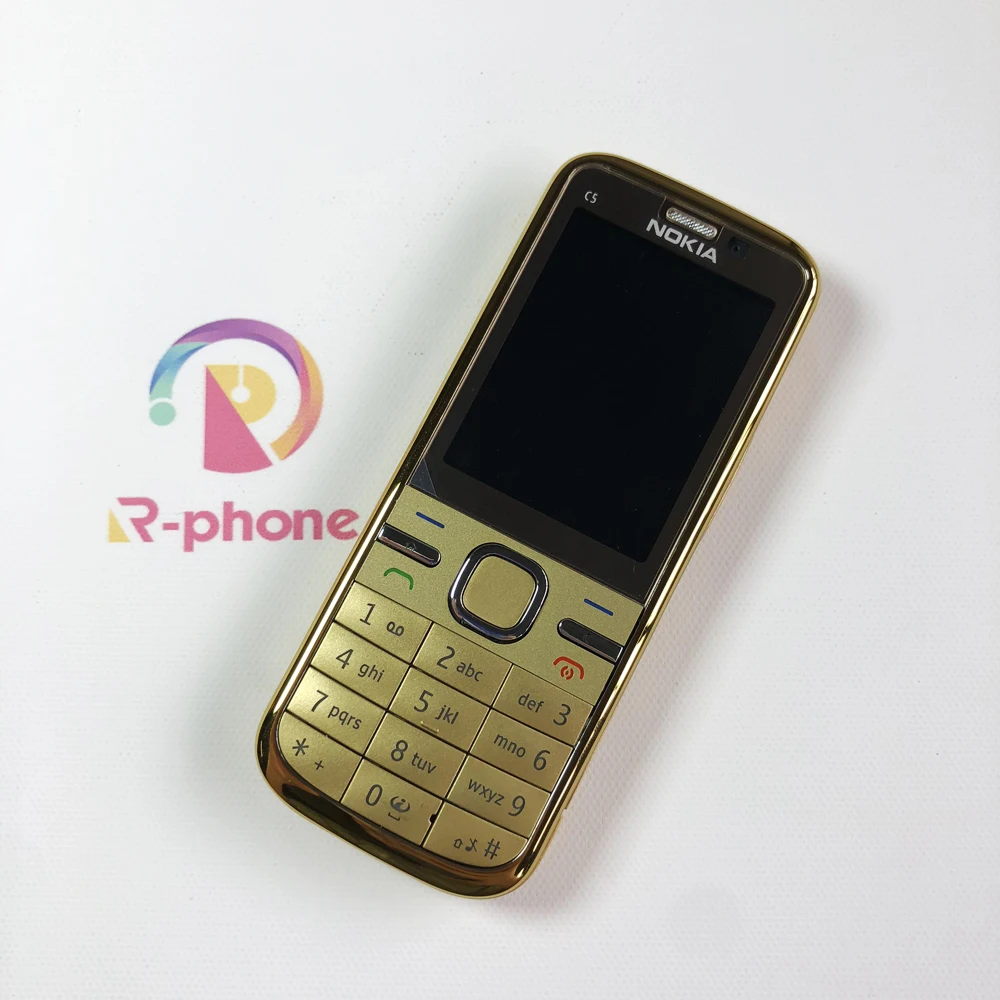 Nokia C5 C5-00 Refurbished Mobile Phone 3G Origina Classic Mobile Cellphone Russian Arabic Hebrew Keyboard Unlocked iphone 7 refurbished