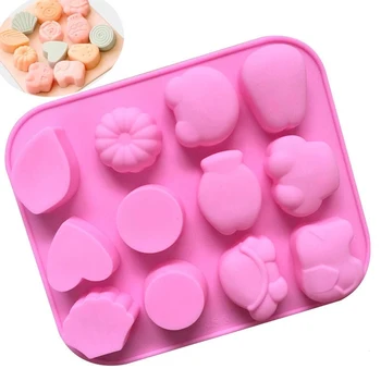

12 hole shape silicone chocolate mold, silicone cake mold