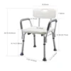 Adjustable Shower Bench Bath Chair Anti-slip Shower Tub Stool Bathroom Furniture Safety Seat for Elderly Pregnant Disabled 4