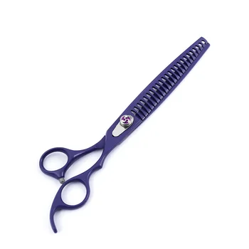 

8.0 inch High-grade paint Stainless Steel Pet Thinning Scissors for Dog Grooming thinning rate 75% purple pet grooming scissors