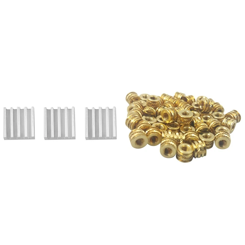 50x #8-32 Brass Threaded Inserts Heat Set for Screws 3D Printing Plastic Long 