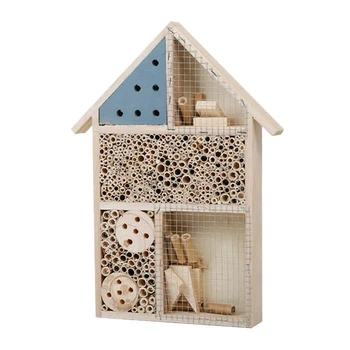 

Wooden Handicraft Garden Bee Ladybird House Bug Hotel Natural Shelter for Bee Ladybird House Decoration