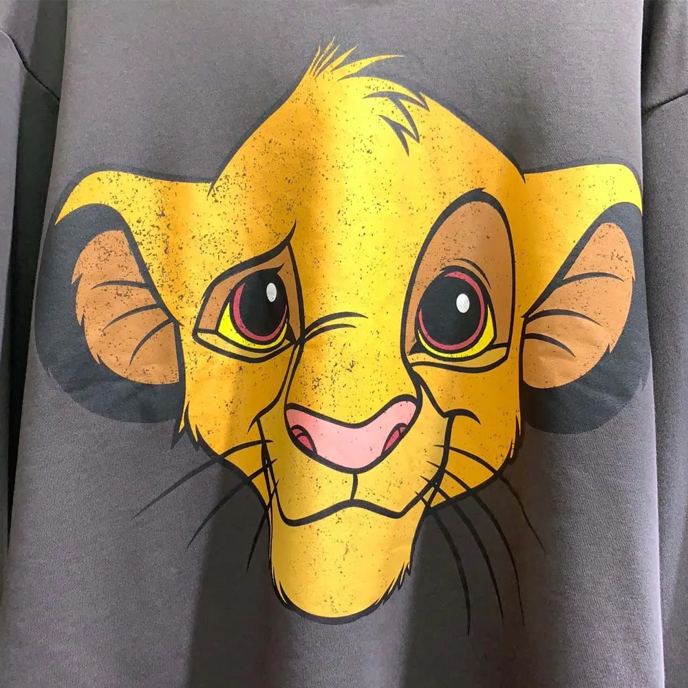 Стильная Футболка с принтом из мультфильма Король Лев джунглей Disney пуловер