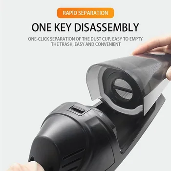 

Rechargeable Car Vacuum Cleaner Handheld With Storage Box Black ABS 8.4V