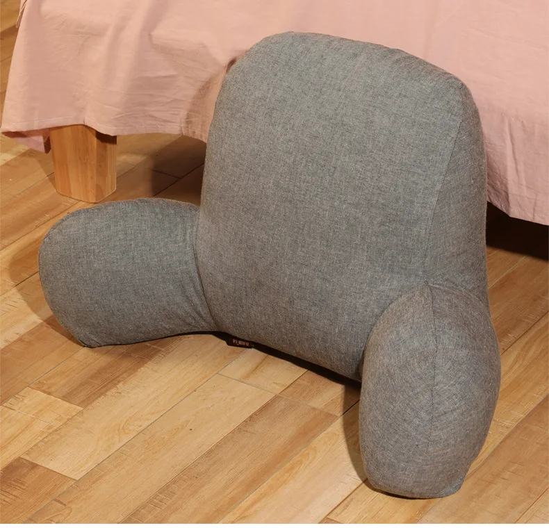 Large  Bed Reading Rest Watching TV Waist Pillow Back Cushion with Arm Support Chair Car Seat Sofa  Tatami Rest Lumbar Cushion