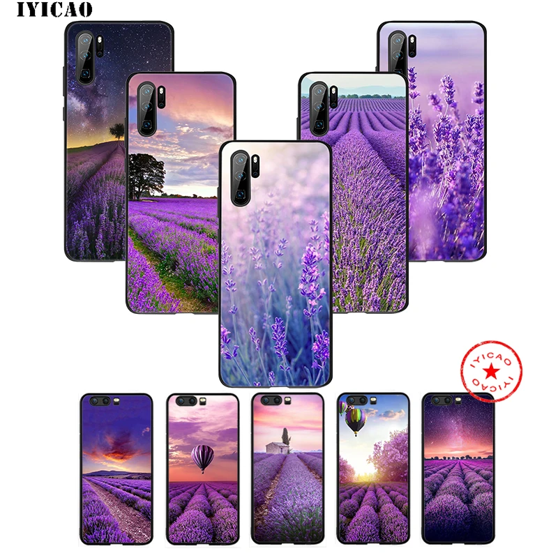 Лавандовые поля фиолетовый цветок мягкий чехол для huawei P30 P20 P10 P9 P8 2017 2016 2015 P Smart Z Plus
