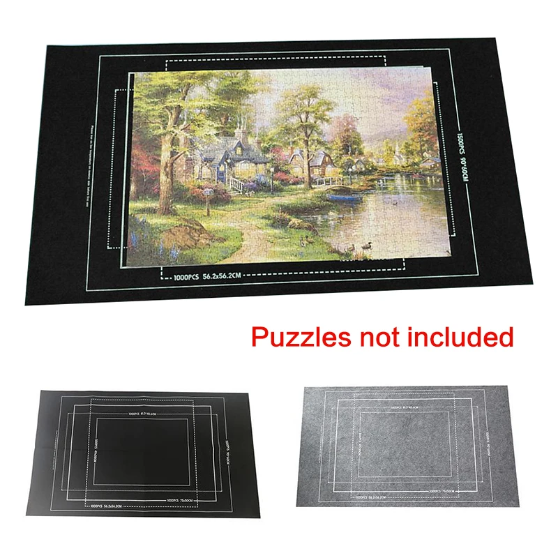 Puzzles Mat Jigsaw Roll Felt Mat Play mat Puzzles Blanket For Up to 1500/2000/3000 Pieces Puzzle Accessories images - 6