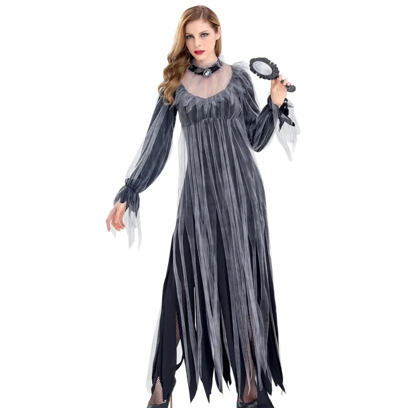 Маскарадный костюм для Хэллоуина, вечерние костюмы для сцены, Женский костюм призрака, костюм ужаса, смерти, призрака, платье для невесты