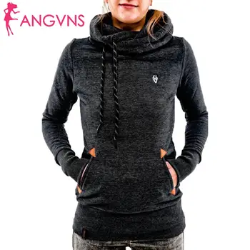 

Women Casual Hooded Neck Long Sleeve Loose Solid Pullover Front Pocket Spring, Autumn, Winter Regular Hoodies