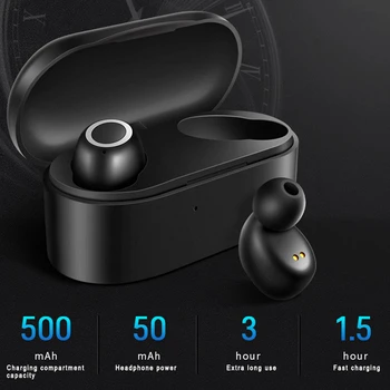 

Bluetooth 5.0 Wireless Earphone Mini Headset Touching Control 3D Stereo Bass Built-in Mic