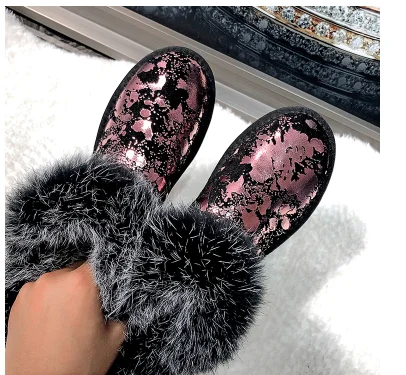 Женские ботильоны из натуральной кожи с круглым носком; блестящая обувь в стиле ретро; толстая Водонепроницаемая теплая зимняя обувь с флисовой подкладкой 1,2 кг; 3 цвета
