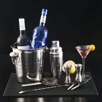 

5L 7L Stainless Steel Lce Cubes Bucket Champagne Beer Wine Rapid Cooling Storage Wine Barrel Ktv Club Bars Night Party Supplies