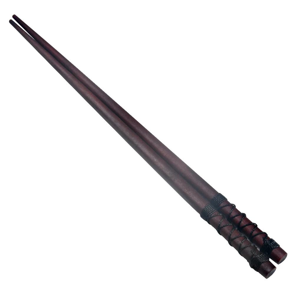 Прочный ручной работы натуральный каштан дерево CHOPSTICKS провода натуральные деревянные палочки для еды - Цвет: 3