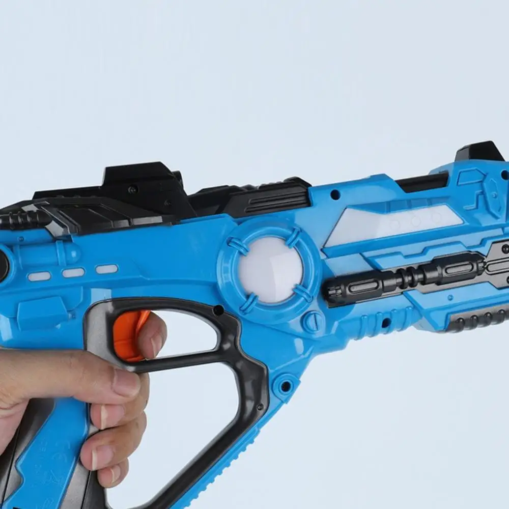 2 шт./компл. игра cs игрушечное оружие зеленый и синий Электрический битва игрушечный пистолет инфракрасный сенсор пластик лазерный пистолет для бирок - Цвет: Синий