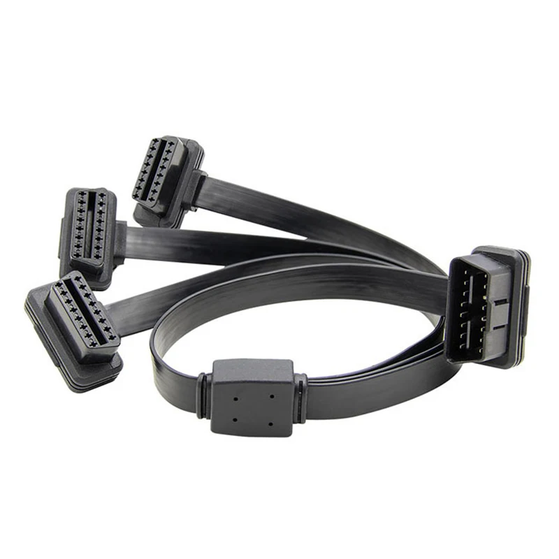 1 в 3 Преобразованный кабель Obd2 плоский удлинитель с 16Pin подключен