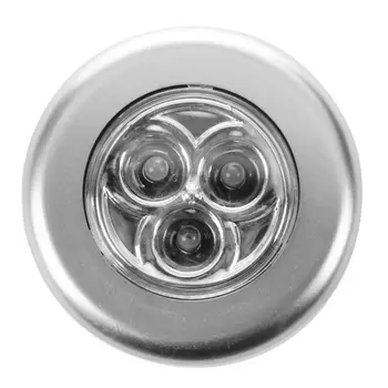 

3 LED Wall Light Kitchen Cabinet Closet Lighting Touch Lamp Silver