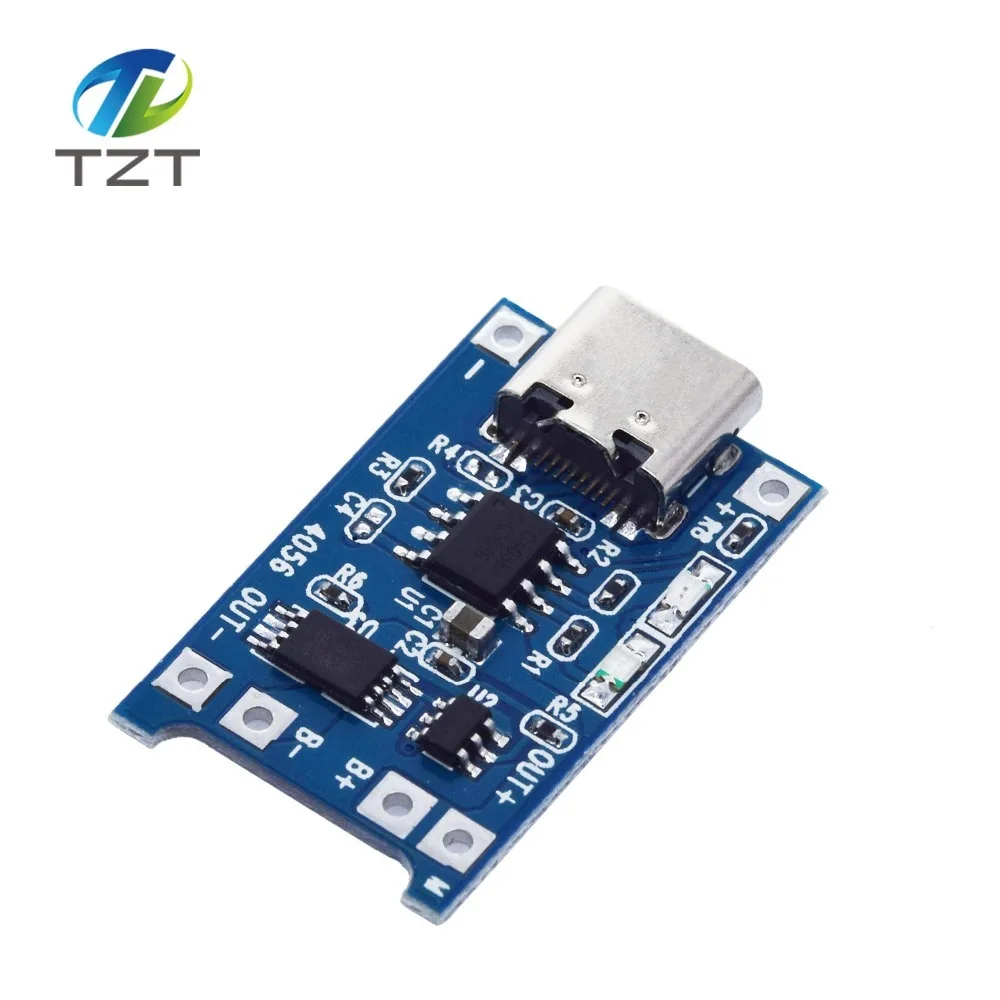 TZT тип-c/Micro USB 5V 1A 18650 TP4056 модуль зарядного устройства литиевой батареи зарядная плата с защитой двойные функции 1A li-ion