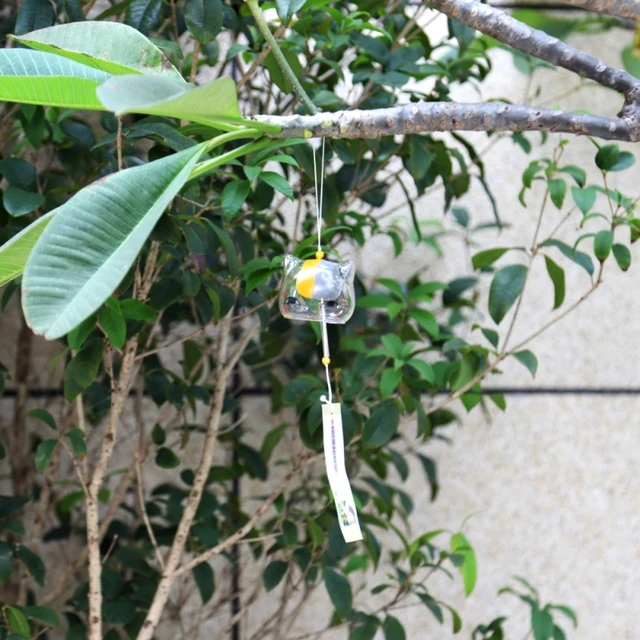 Cat Pattern Glass Wind Chime Home Garden Wind Bell Hanging Decoration DIY Gift Japanese Style kawaii Room Decoration 6