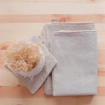 

Cotton Fabric For Napkins Country Style Reusable Breakfast Placemats Solid Heat Insulation Dinner Table Napkins Size 32*45cm