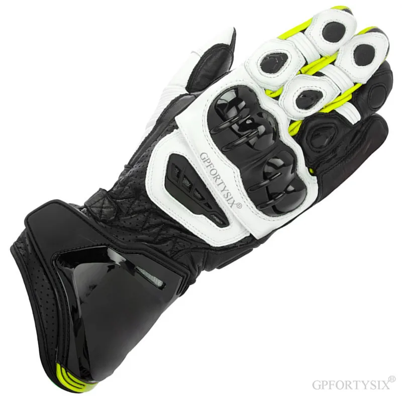 Alpine PRO мотоциклетные перчатки для мотокросса гоночные внедорожные полностью кожаные рыцарские перчатки Guantes Moto Gp дорожные гоночные перчатки звезды - Цвет: Цвет: желтый