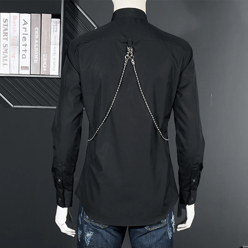 Брендовая мужская рубашка модная молния дизайн сплошной цвет Тонкий Chemise homme Высокое качество Чистый хлопок для мужчин платье рубашки повседневные