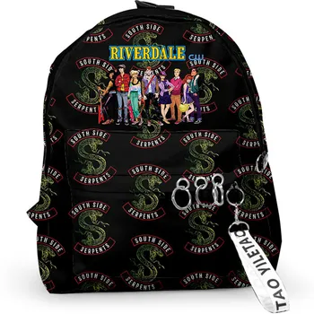

Riverdale Print Book Backpack School Bags Mochila Travel Bags Ribbon Ring Circle Backpack Small bags Cartoon Boys Girls