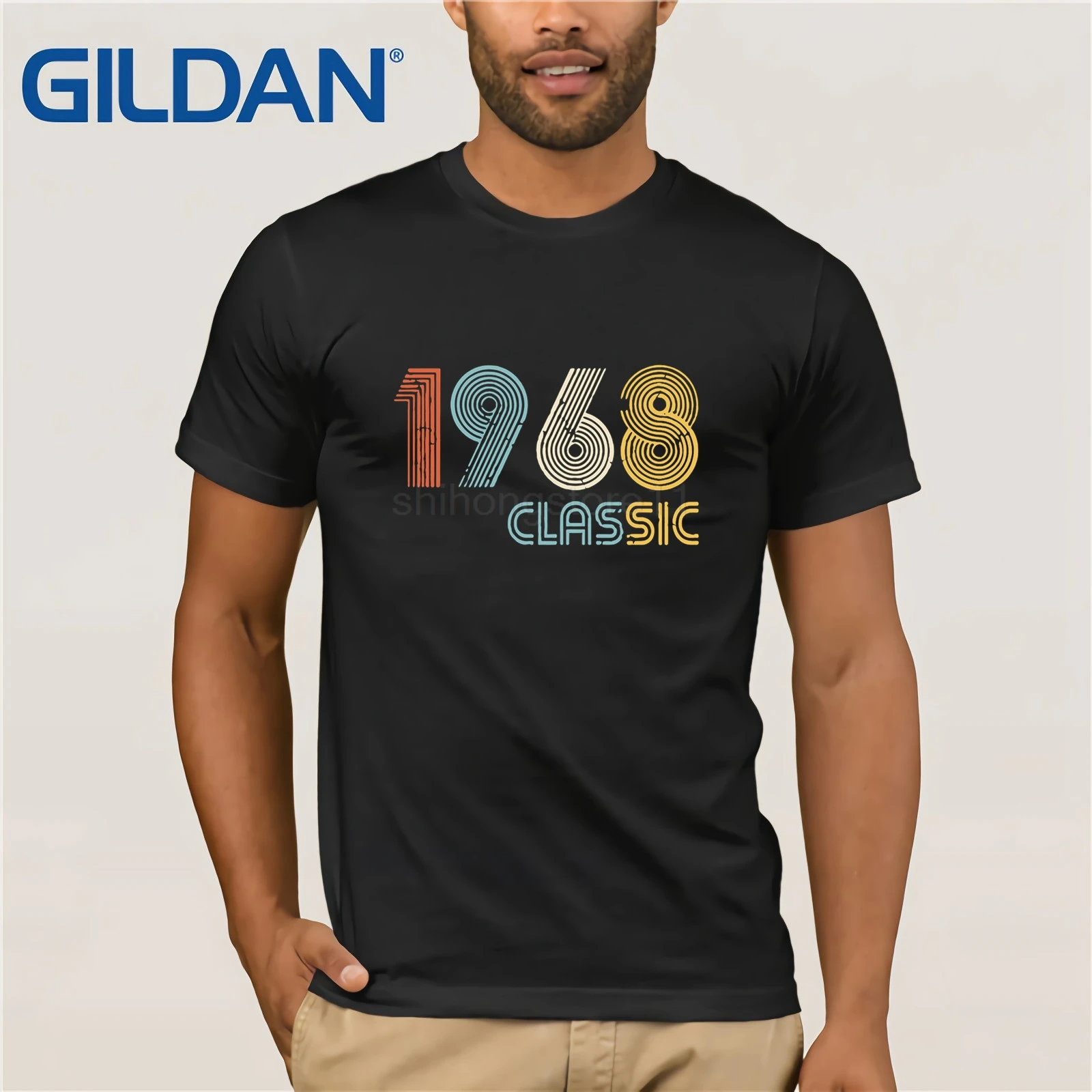Camisetas 2019 Ретро 1968 Классическая футболка на день рождения 50 лет Мужская 50-й подарок