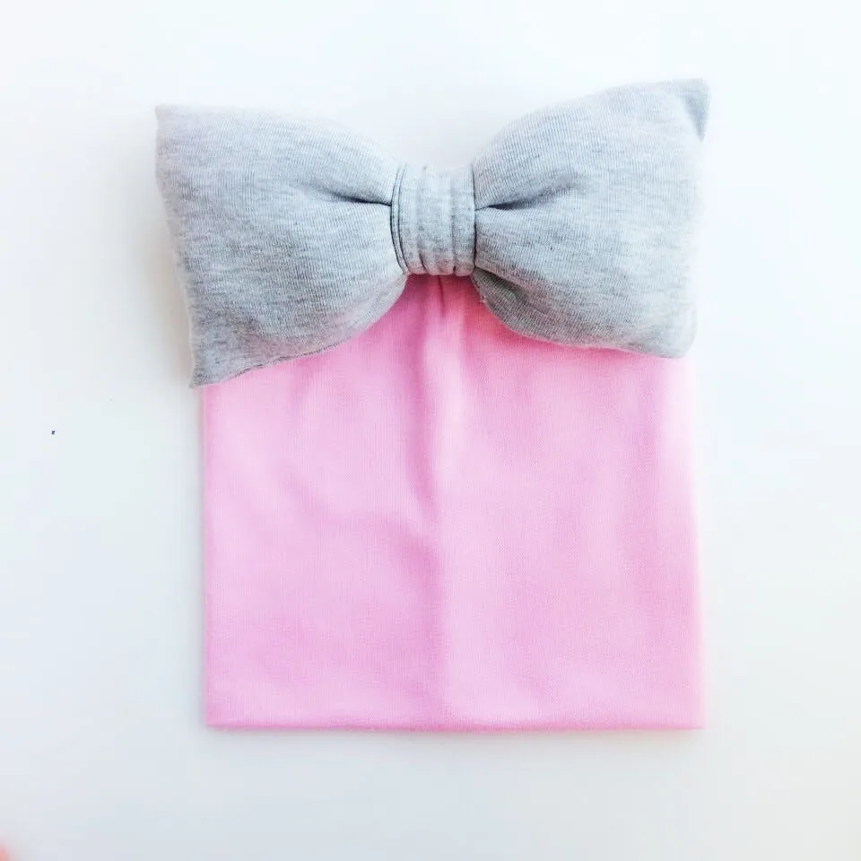 Toddler Infant Kids Baby Cotton Colorful Big Bow Tie Hat Cap Beanie For