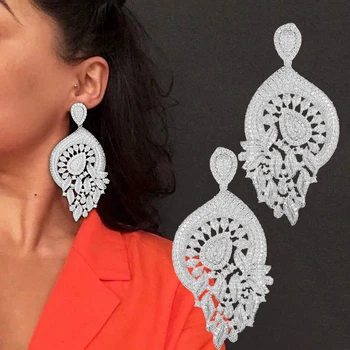 

missvikki Fashion Trendy Earrings For Women Tassel Bohemia Style Fashion Bijouterie Hot Sale Full Cubic Zirconia Top Quality