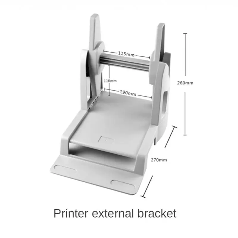 

Label Printer Support Electronic Face Single Printer Mounting Support Black and White Optional External Universal Support