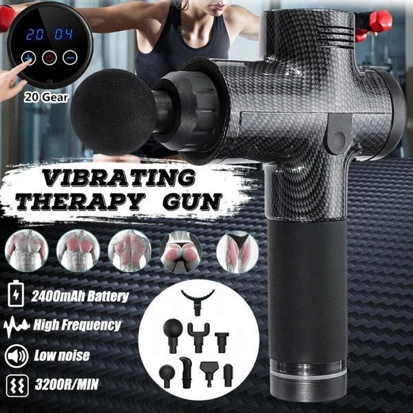 

4/6/8 LCD Display Massage Gun Deep Muscle Massager Muscle Pain Body Massage Exercising Relaxation Slimming Shaping Pain Relief