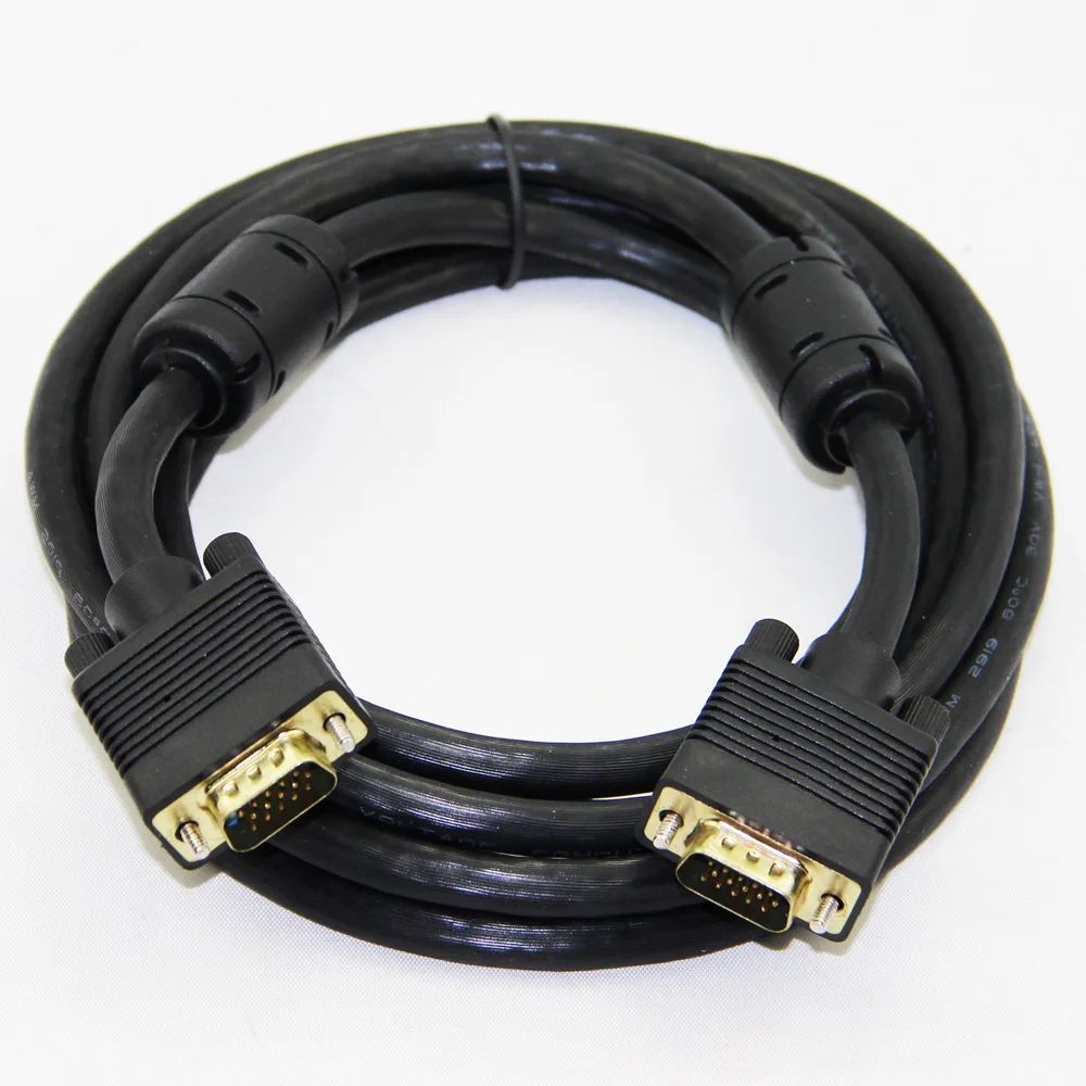 lballist Gold Plated VGA Cable Male to Male 3+6 HD Wired 15PIN For LCD PROJECTOR PC Laptop Monitor 1.5m 3m 5m 10m 20m