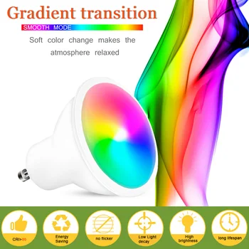 

Super Bright LED Lamp Spotlight Bulb Decoration RGBW/WW Durable LED Light Bulb Bar Party GU10 Home Bedroom