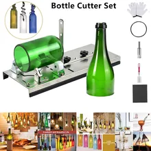 Резак для стеклянной бутылки с перчатками инструмент для очков Набор Профессиональный DIY машина для резки вина пива алкоголь виски шампанское ремесло