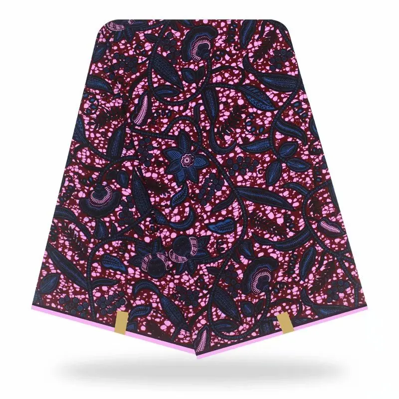 Стиль хлопок настоящий воск Анкара Африканский принт ткань для свадебного платья воск Ткань 6 ярдов высокого качества Y90905-13